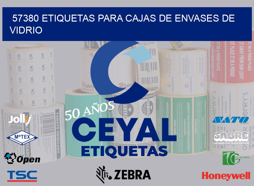 57380 ETIQUETAS PARA CAJAS DE ENVASES DE VIDRIO