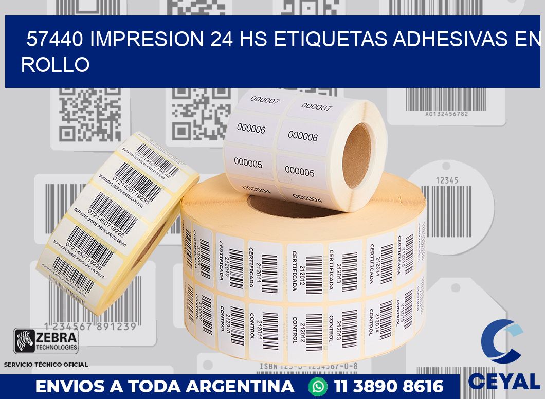 57440 impresion 24 hs etiquetas adhesivas en rollo