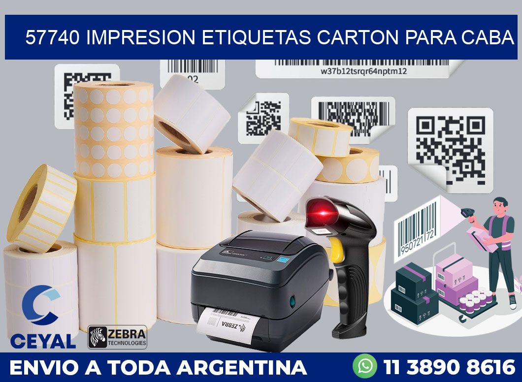 57740 IMPRESION ETIQUETAS CARTON PARA CABA