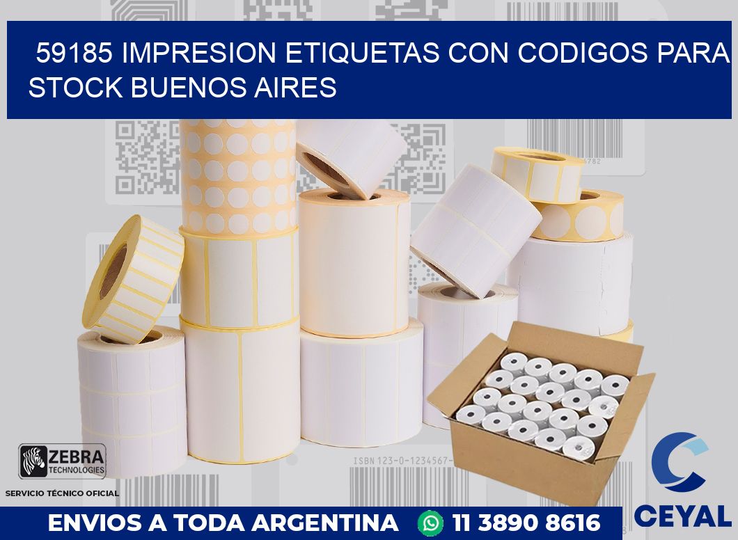 59185 IMPRESION ETIQUETAS CON CODIGOS PARA STOCK BUENOS AIRES