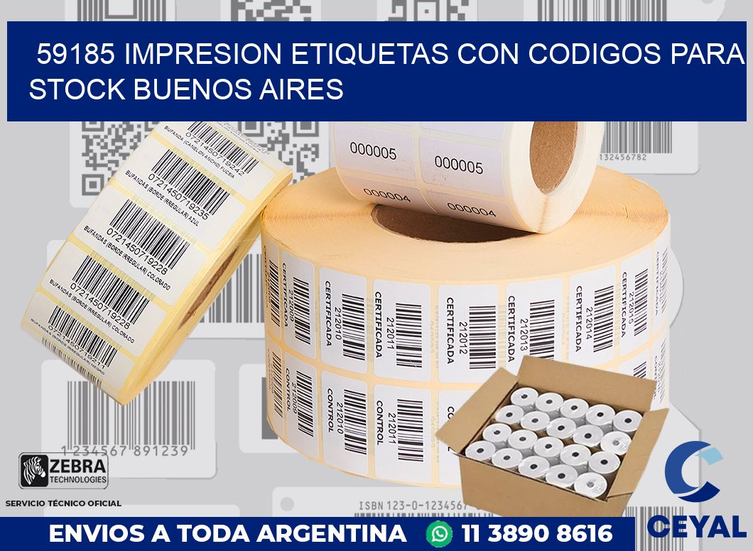 59185 IMPRESION ETIQUETAS CON CODIGOS PARA STOCK BUENOS AIRES