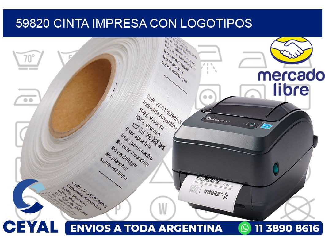 59820 CINTA IMPRESA CON LOGOTIPOS