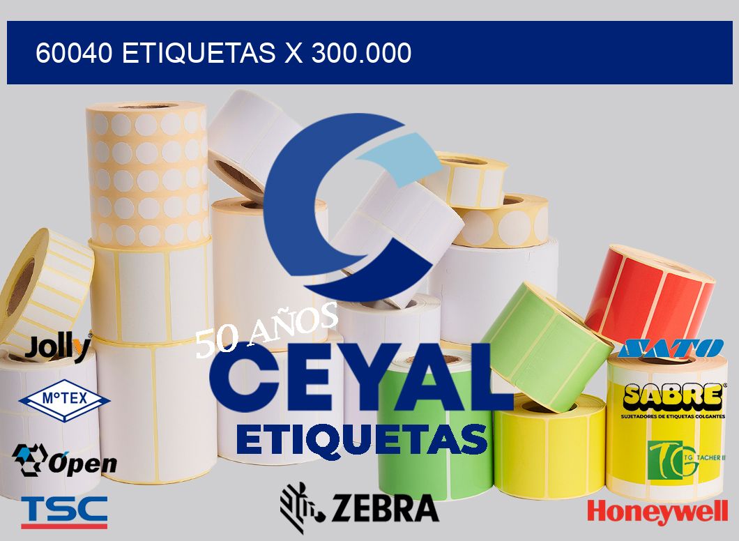 60040 Etiquetas x 300.000