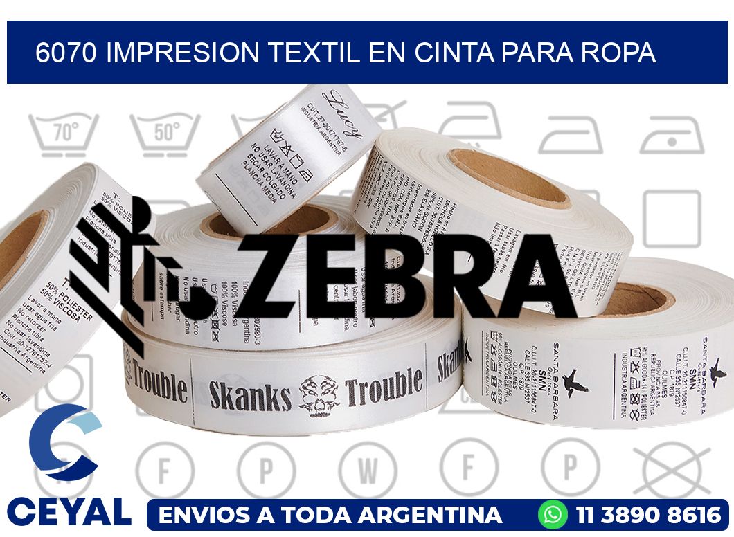 6070 IMPRESION TEXTIL EN CINTA PARA ROPA