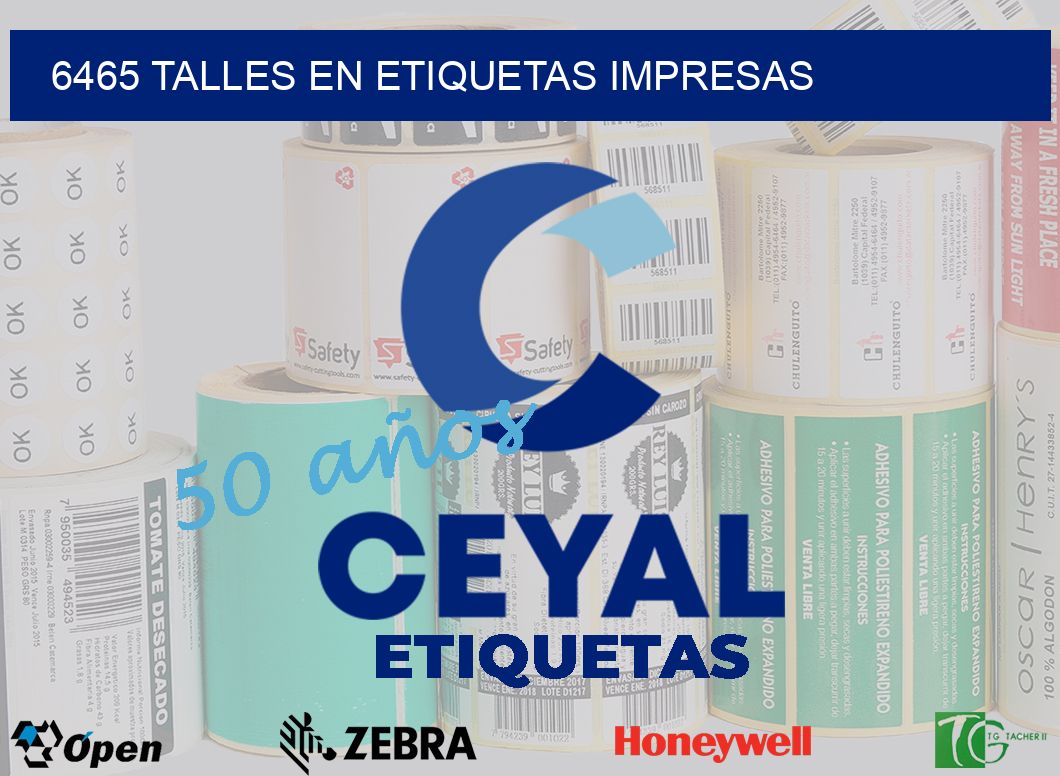 6465 TALLES EN ETIQUETAS IMPRESAS