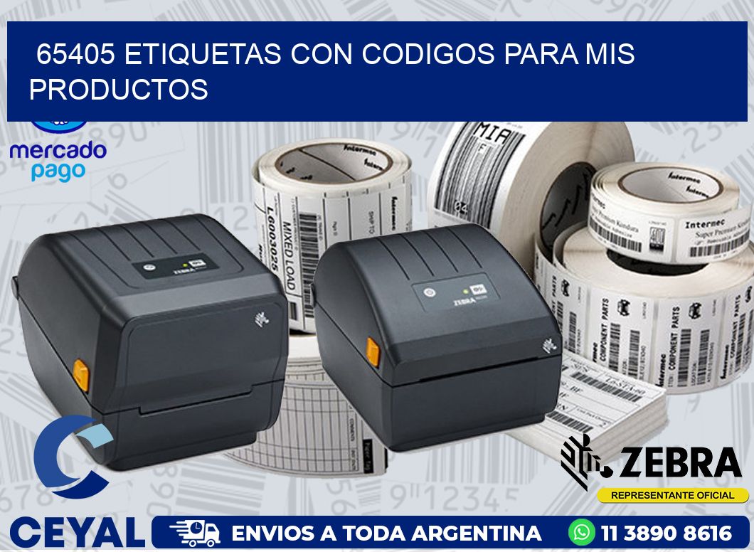 65405 ETIQUETAS CON CODIGOS PARA MIS PRODUCTOS
