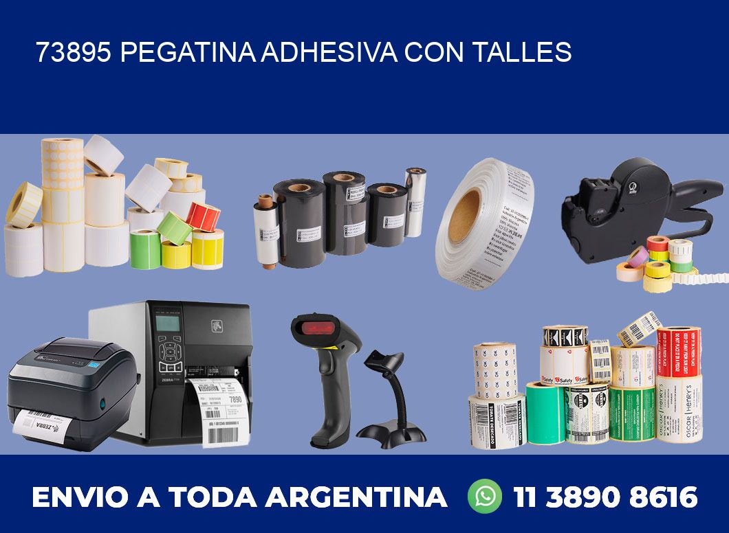 73895 PEGATINA ADHESIVA CON TALLES