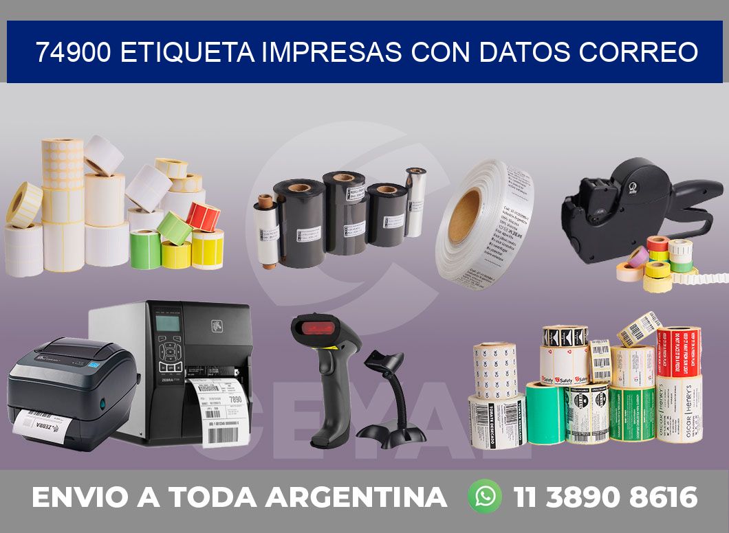 74900 ETIQUETA IMPRESAS CON DATOS CORREO
