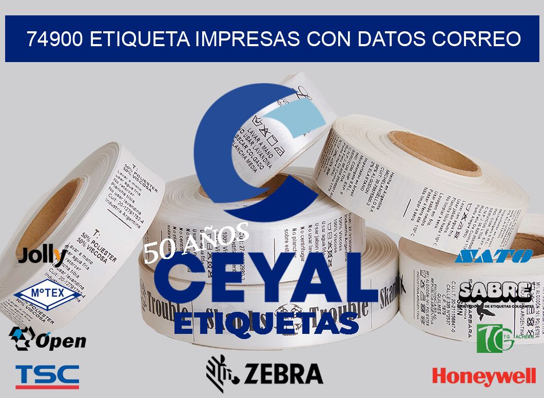 74900 ETIQUETA IMPRESAS CON DATOS CORREO