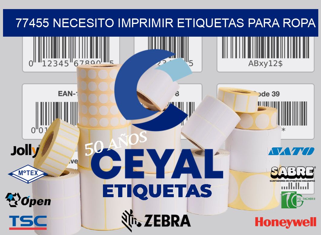 77455 NECESITO IMPRIMIR ETIQUETAS PARA ROPA