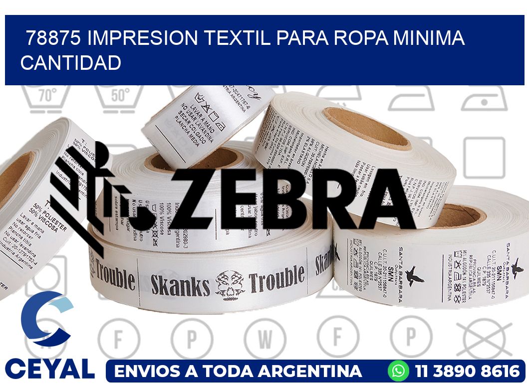 78875 IMPRESION TEXTIL PARA ROPA MINIMA CANTIDAD