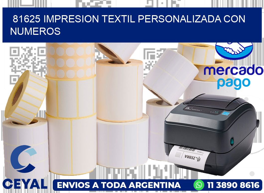 81625 IMPRESION TEXTIL PERSONALIZADA CON NUMEROS