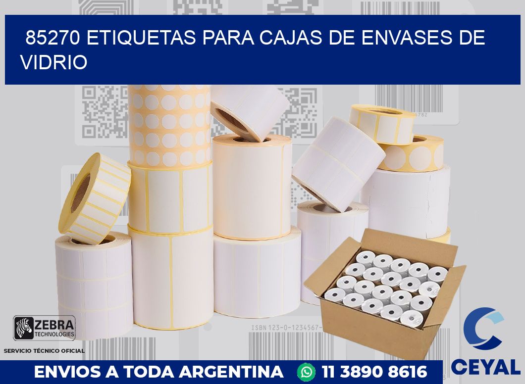 85270 ETIQUETAS PARA CAJAS DE ENVASES DE VIDRIO