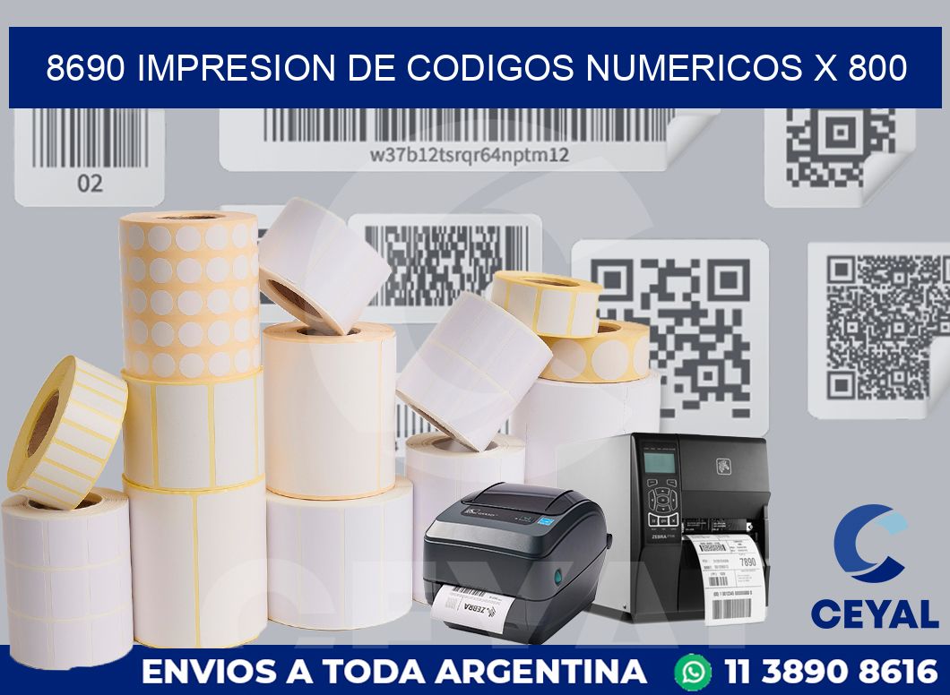 8690 impresion de codigos numericos x 800