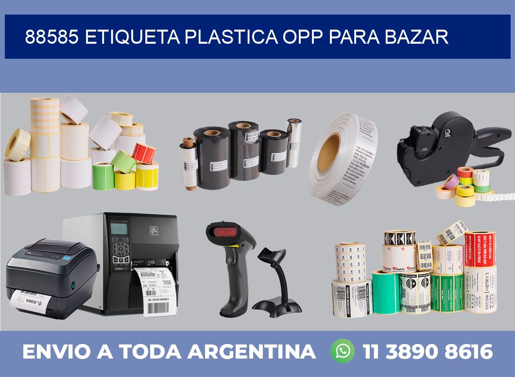 88585 ETIQUETA PLASTICA OPP PARA BAZAR