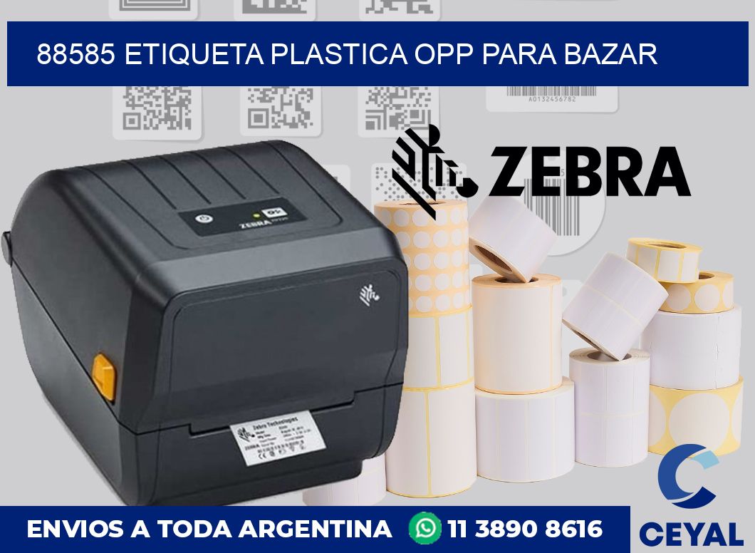 88585 ETIQUETA PLASTICA OPP PARA BAZAR