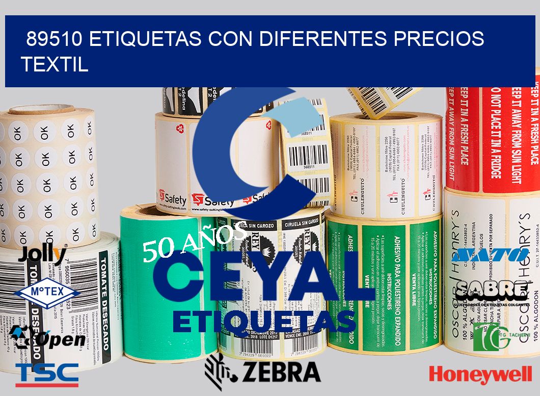 89510 ETIQUETAS CON DIFERENTES PRECIOS TEXTIL