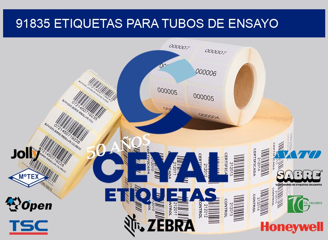 91835 ETIQUETAS PARA TUBOS DE ENSAYO