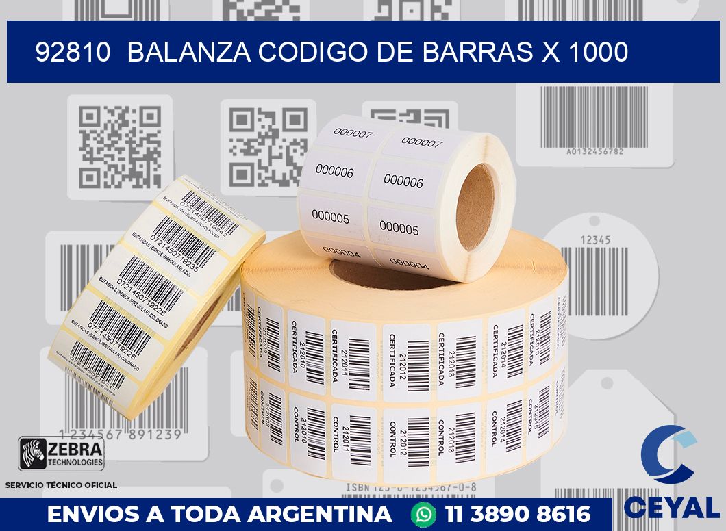 92810 balanza codigo de barras x 1000
