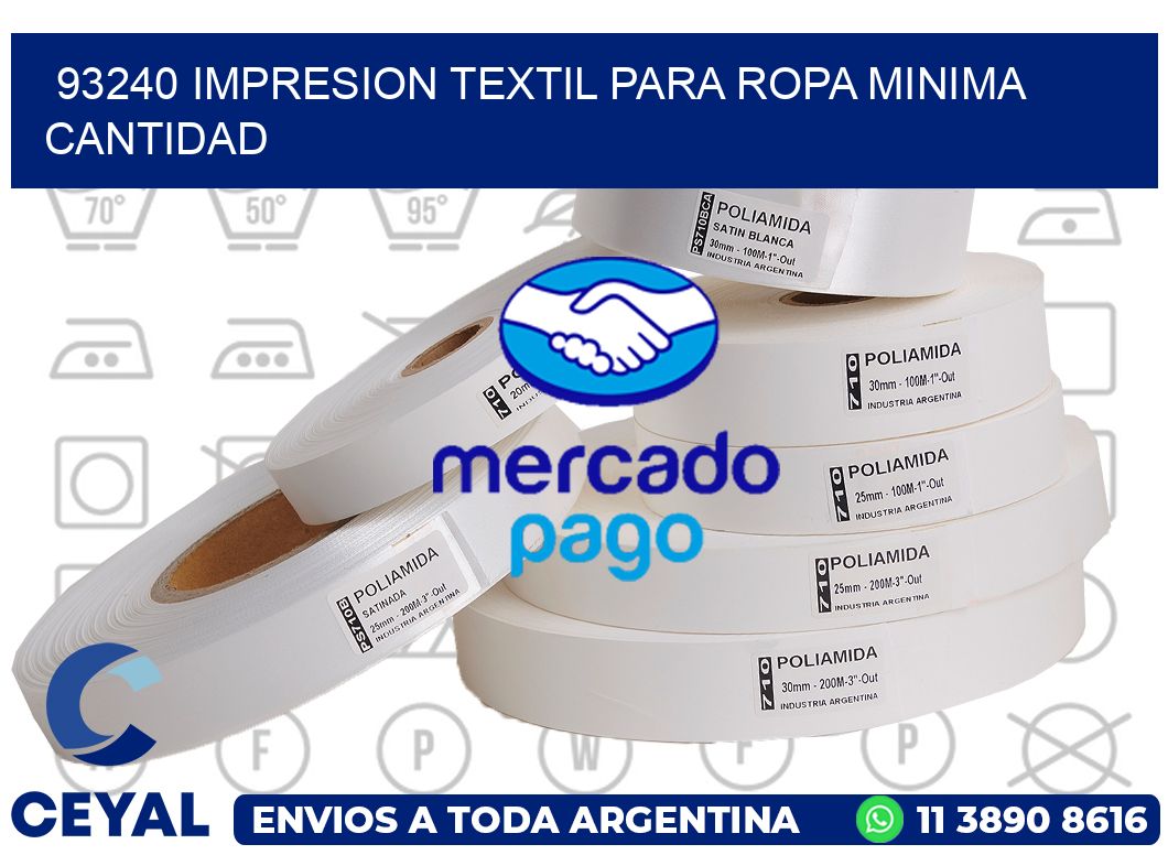 93240 IMPRESION TEXTIL PARA ROPA MINIMA CANTIDAD