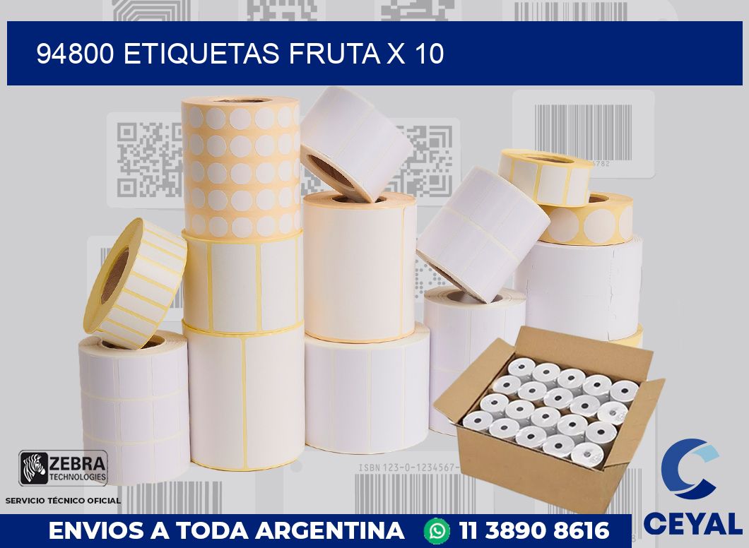 94800 etiquetas fruta x 10