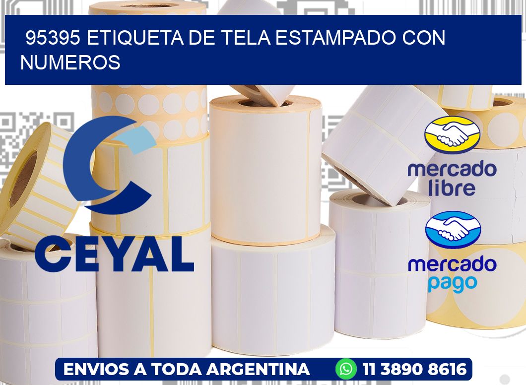 95395 ETIQUETA DE TELA ESTAMPADO CON NUMEROS