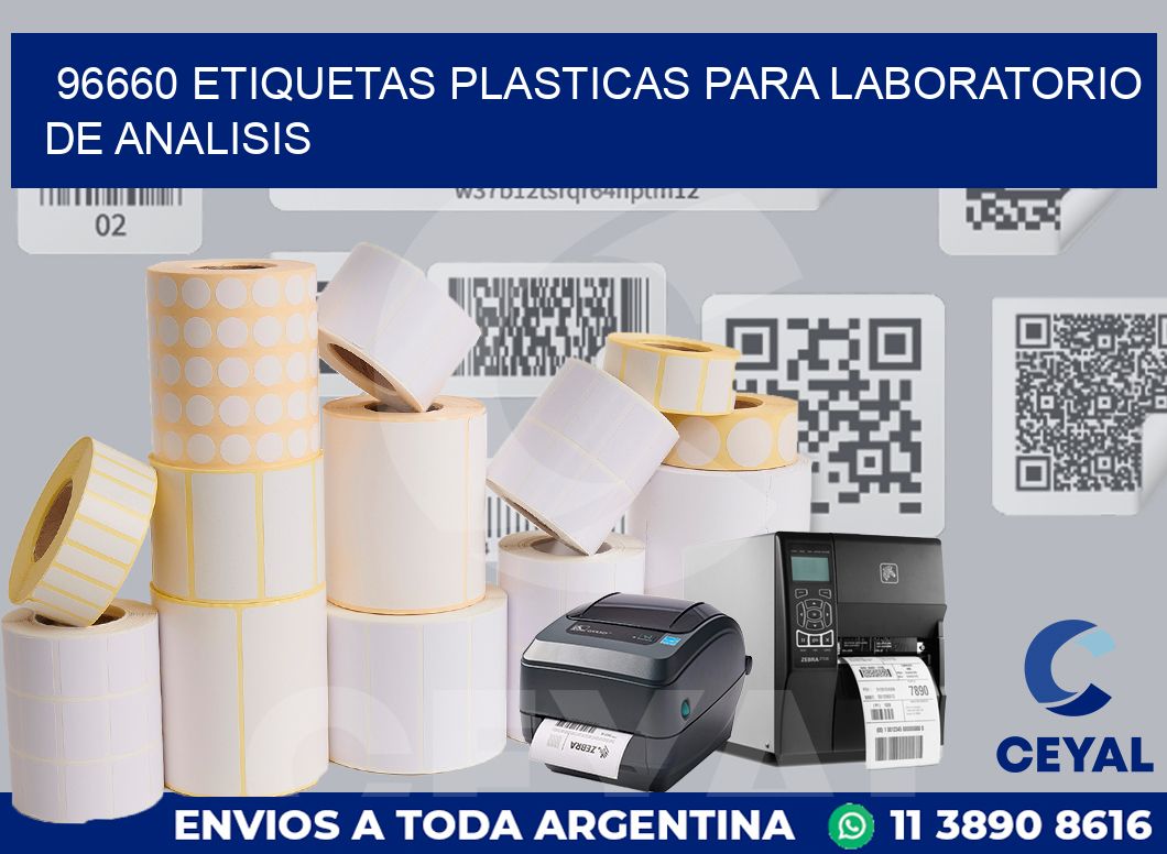 96660 ETIQUETAS PLASTICAS PARA LABORATORIO DE ANALISIS