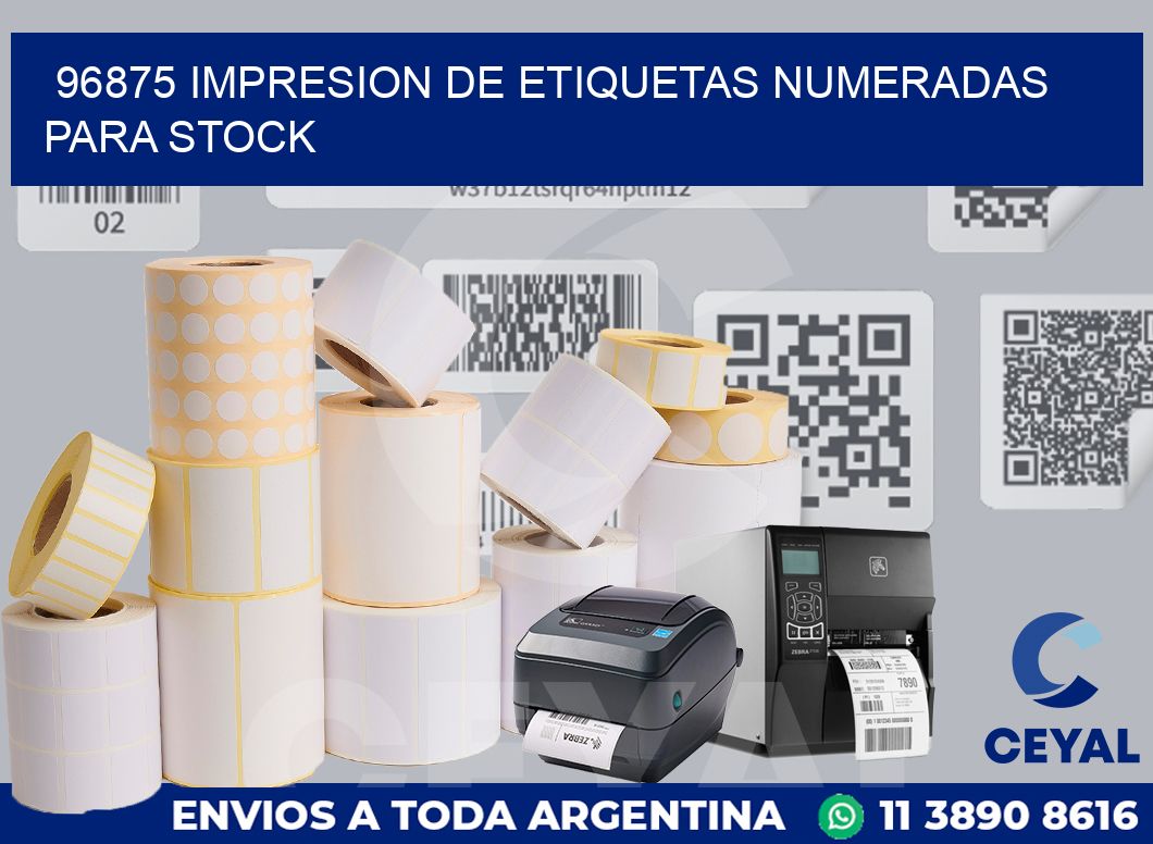 96875 IMPRESION DE ETIQUETAS NUMERADAS PARA STOCK