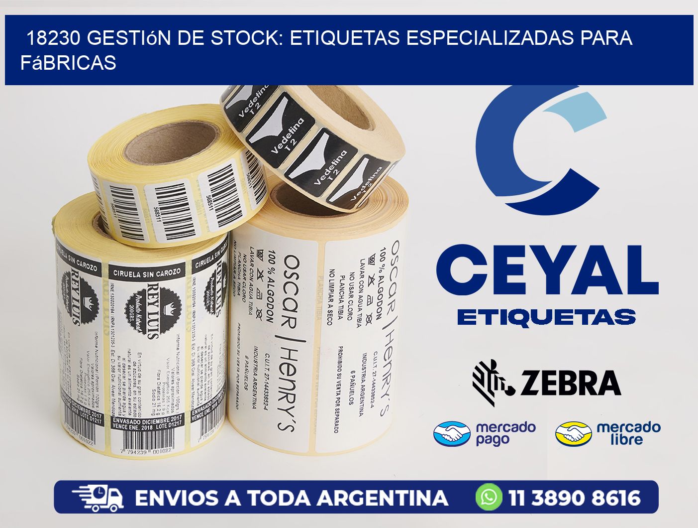 18230 Gestión de Stock: Etiquetas Especializadas para Fábricas