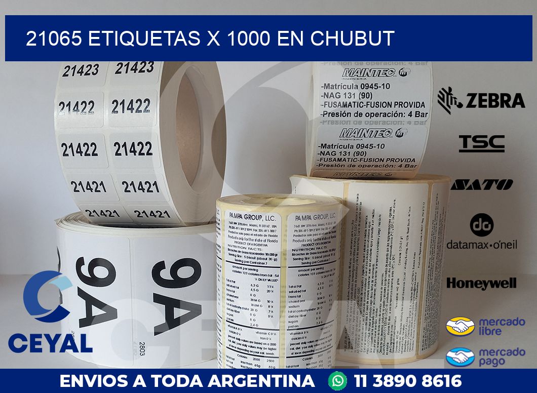 21065 ETIQUETAS X 1000 EN CHUBUT