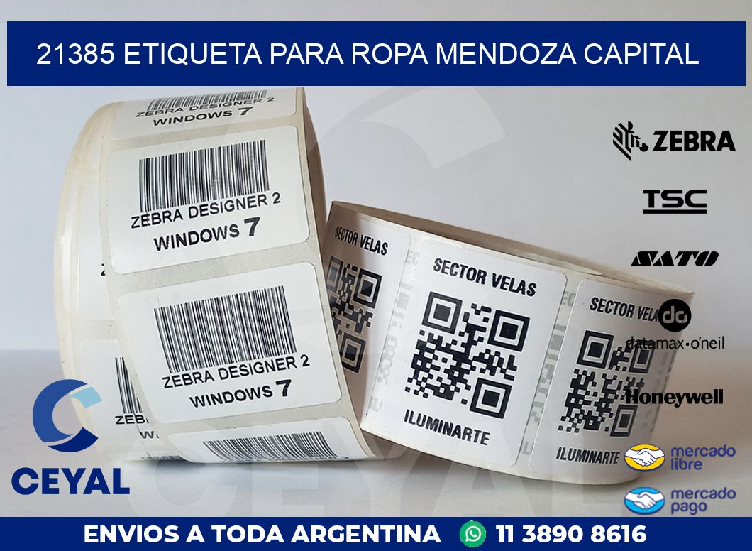 21385 ETIQUETA PARA ROPA MENDOZA CAPITAL