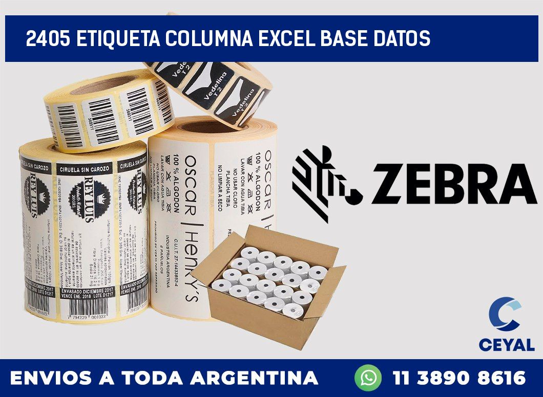 2405 etiqueta columna excel base datos