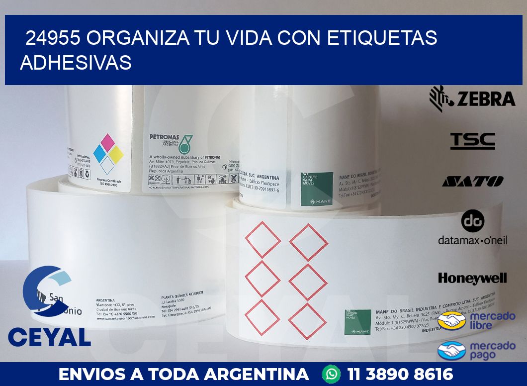 24955 ORGANIZA TU VIDA CON ETIQUETAS ADHESIVAS