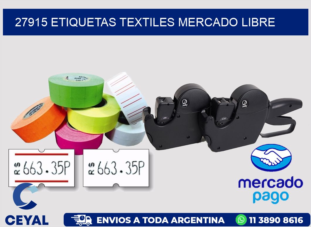 27915 ETIQUETAS TEXTILES MERCADO LIBRE