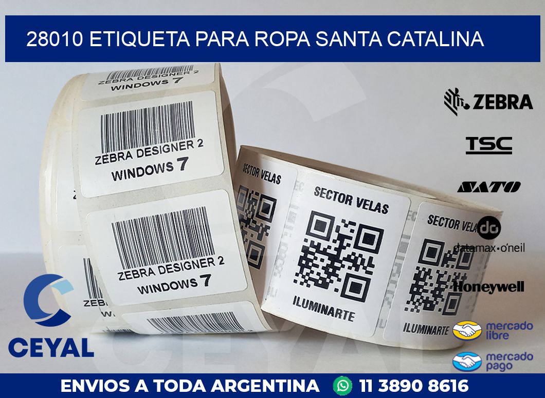 28010 ETIQUETA PARA ROPA SANTA CATALINA