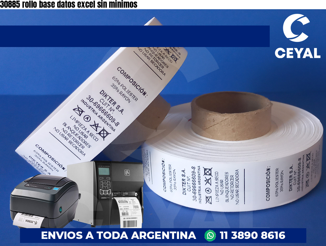 30885 rollo base datos excel sin minimos