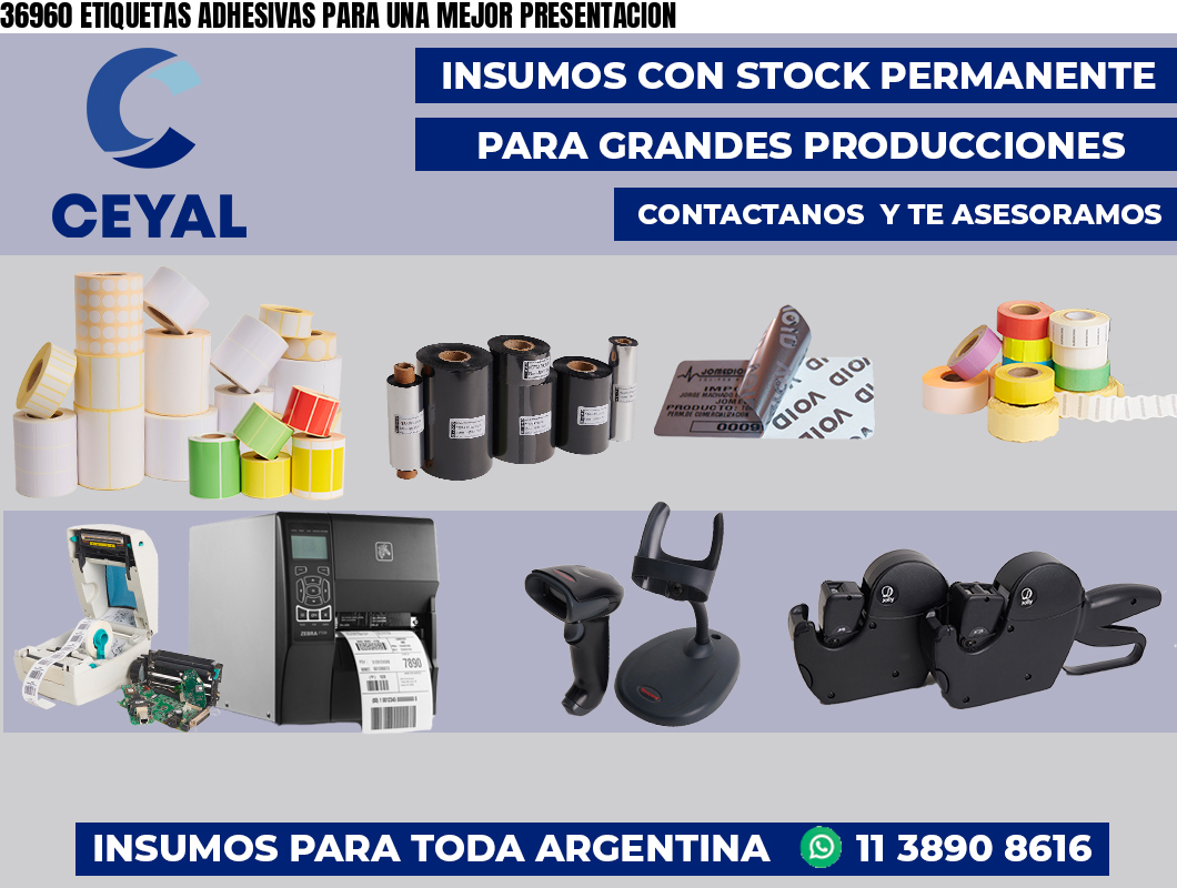 36960 ETIQUETAS ADHESIVAS PARA UNA MEJOR PRESENTACION