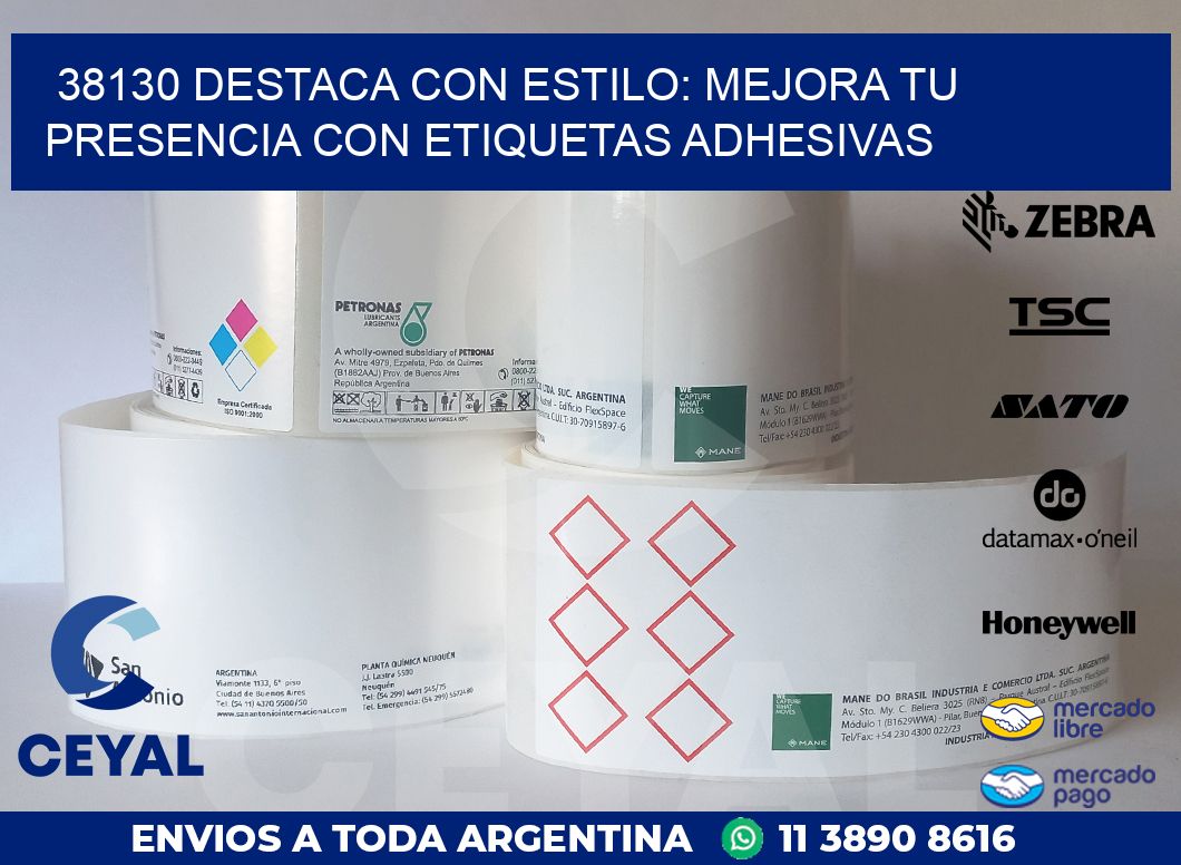 38130 DESTACA CON ESTILO: MEJORA TU PRESENCIA CON ETIQUETAS ADHESIVAS