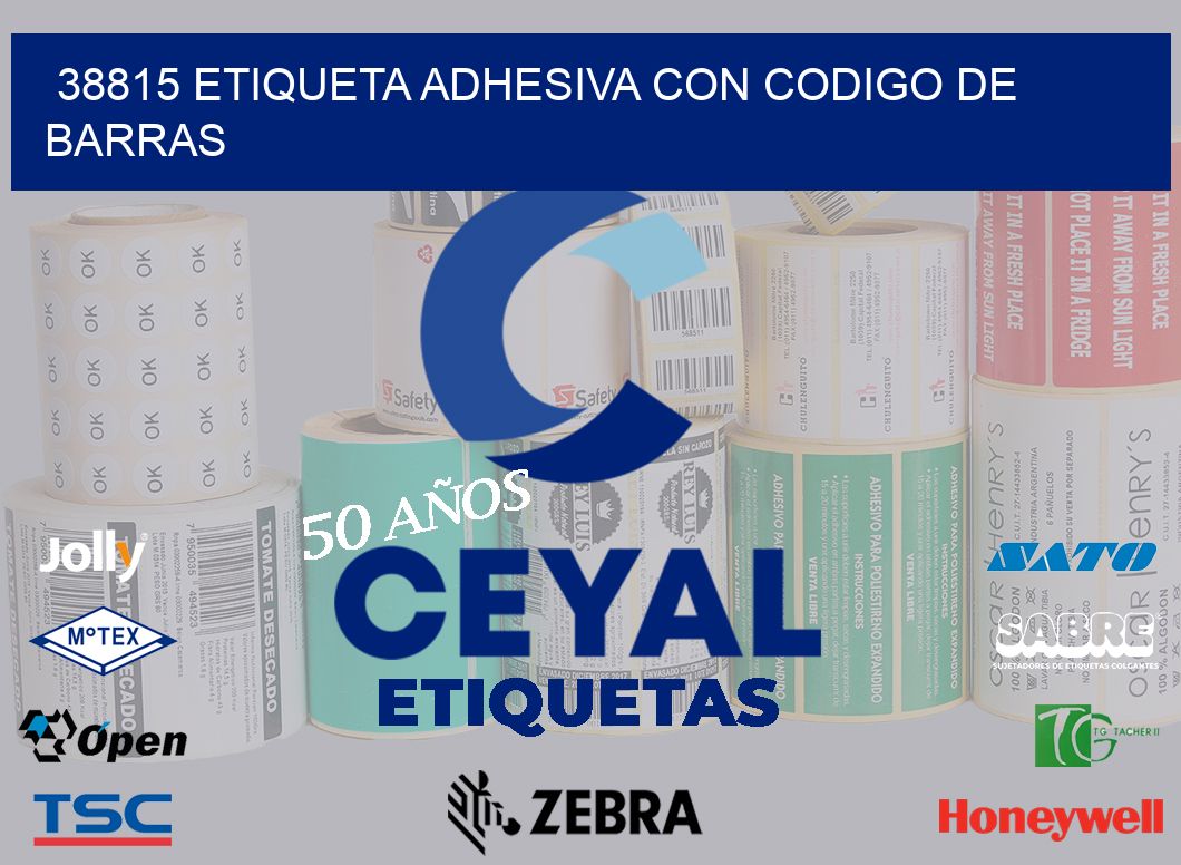 38815 ETIQUETA ADHESIVA CON CODIGO DE BARRAS