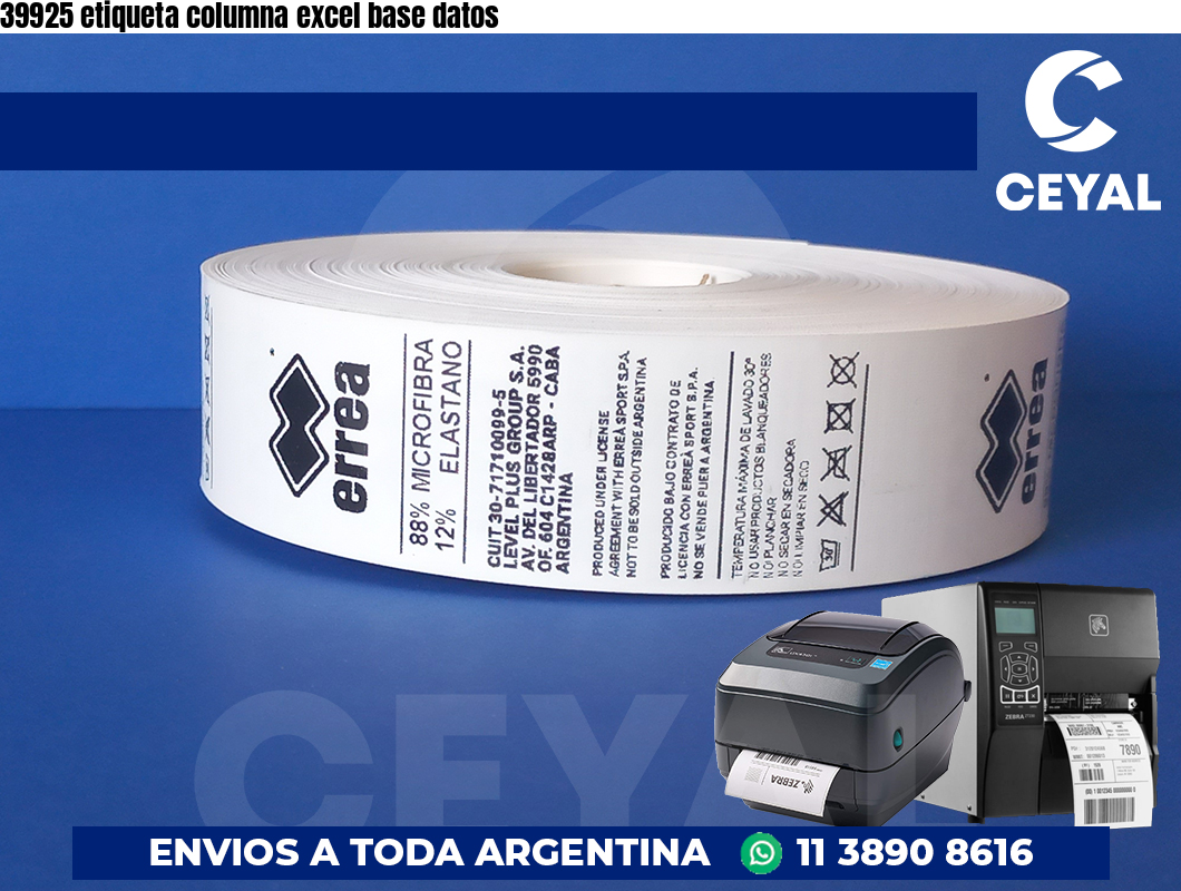 39925 etiqueta columna excel base datos