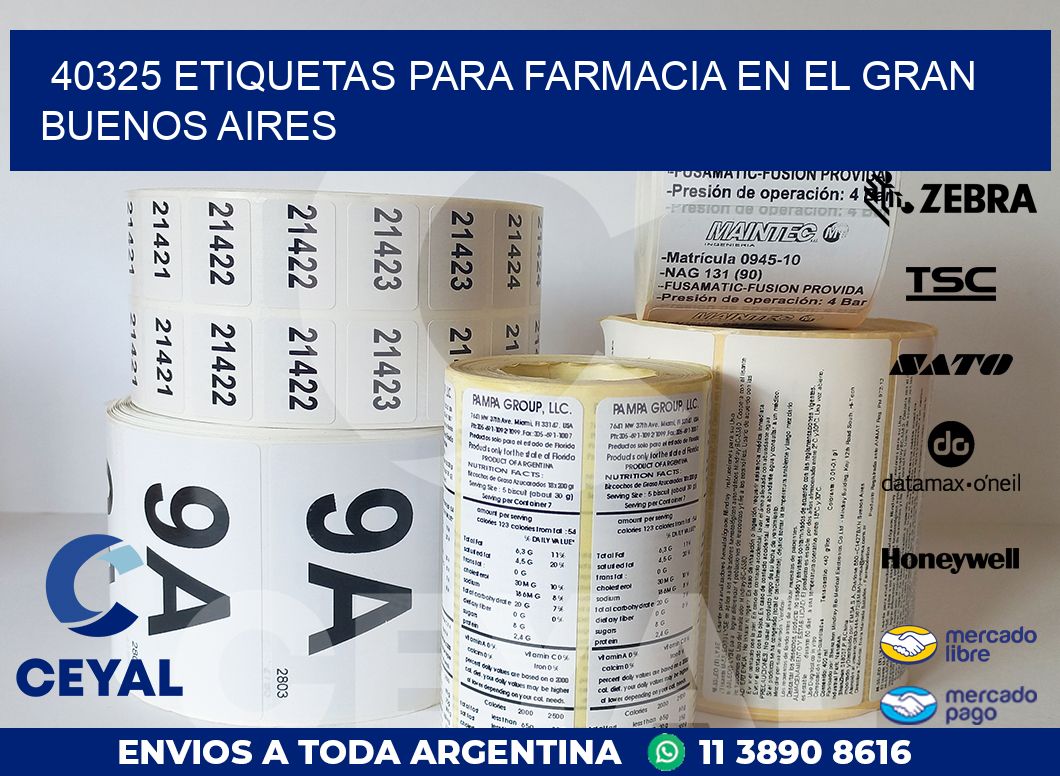 40325 ETIQUETAS PARA FARMACIA EN EL GRAN BUENOS AIRES