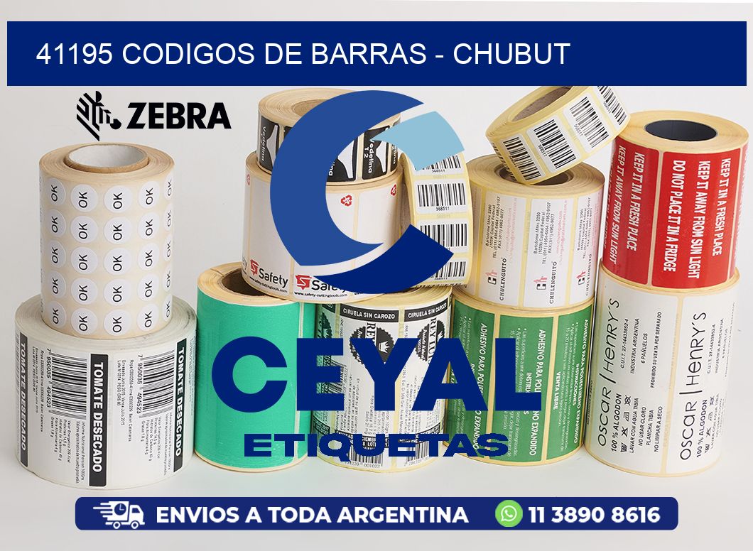 41195 CODIGOS DE BARRAS - CHUBUT