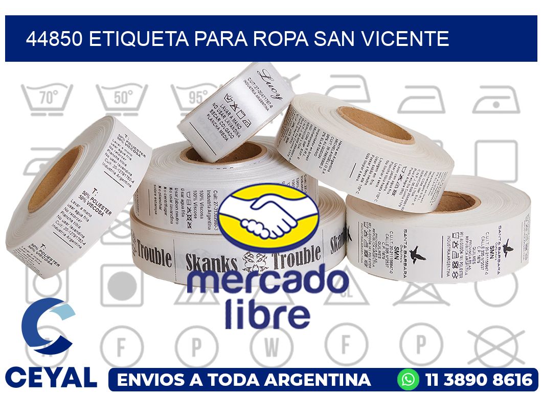44850 ETIQUETA PARA ROPA SAN VICENTE