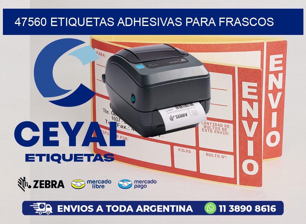 47560 ETIQUETAS ADHESIVAS PARA FRASCOS