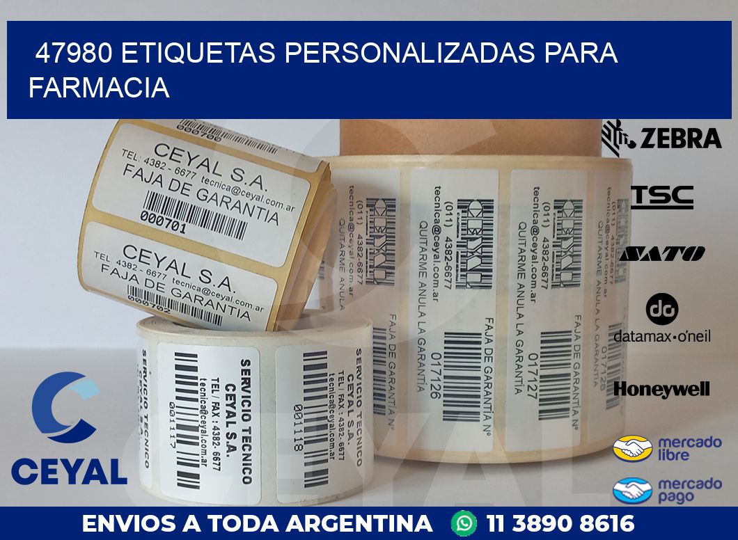 47980 ETIQUETAS PERSONALIZADAS PARA FARMACIA