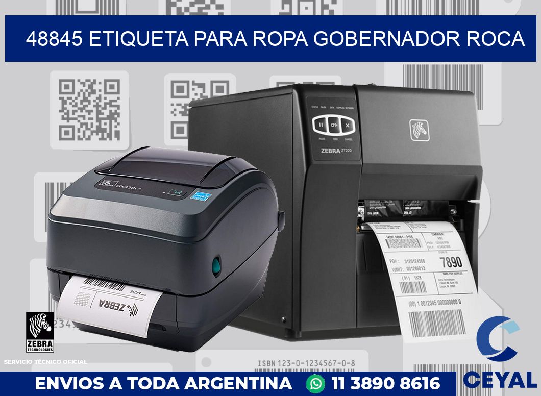 48845 ETIQUETA PARA ROPA GOBERNADOR ROCA