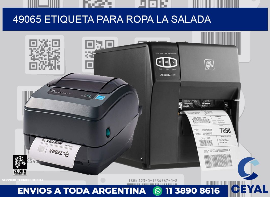 49065 ETIQUETA PARA ROPA LA SALADA