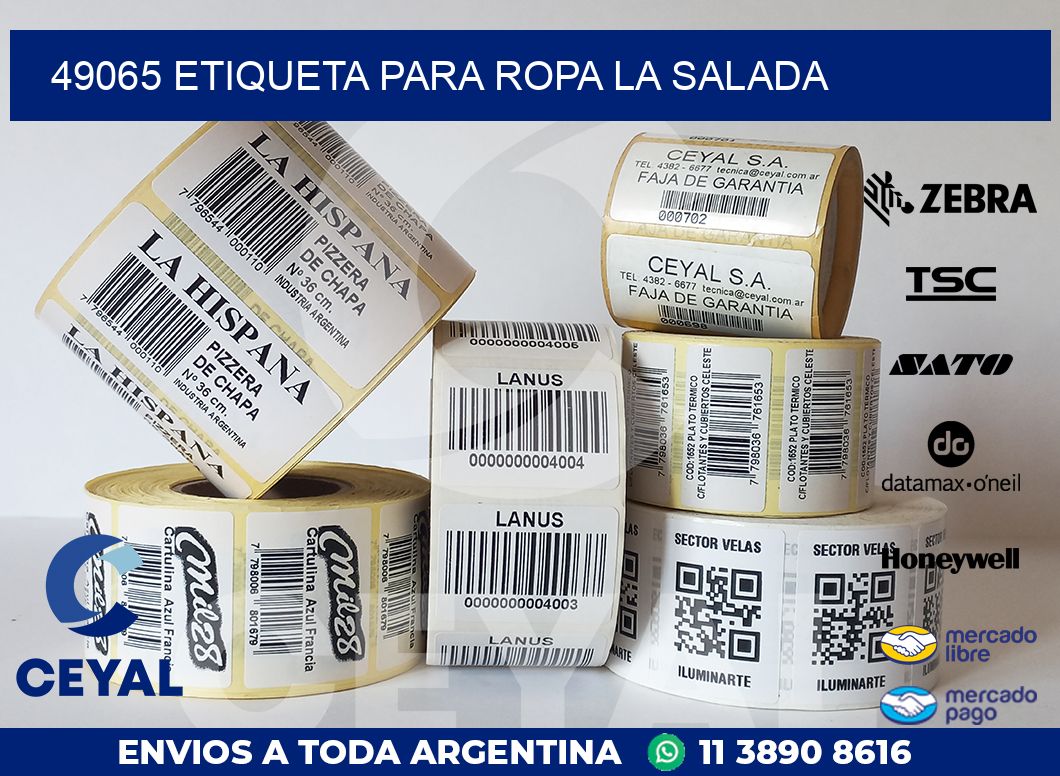 49065 ETIQUETA PARA ROPA LA SALADA