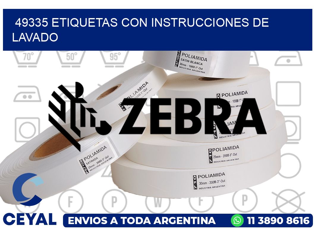 49335 ETIQUETAS CON INSTRUCCIONES DE LAVADO