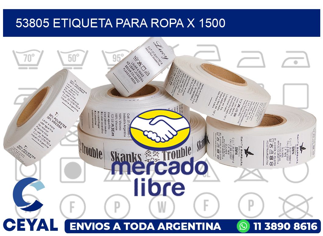 53805 ETIQUETA PARA ROPA X 1500